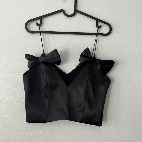 ZARA satin bow cami top - Picture 1 of 4
